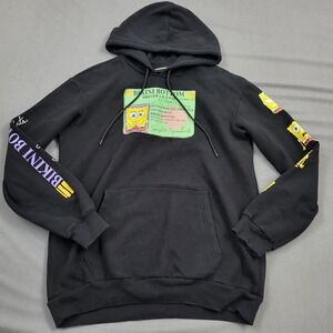 Nickelodeon Spongebob Squarepants Bikini Bottom Graphic Hoodie Mens Size M Black